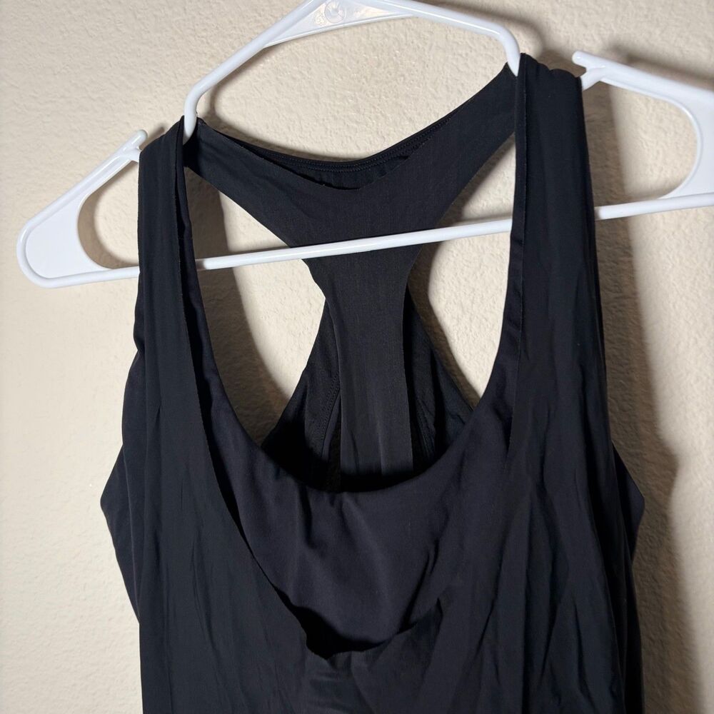 Athleta Tank Top Women's XL Black Racerback Sports Bra Built In 2 in 1 - Picture 3 of 8